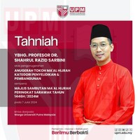 PROF. DR. SHAHRUL RAZID SARBINI DIANUGERAHKAN TOKOH MAAL HIJRAH KATEGORI PENYELIDIKAN DAN PEMBANGUNAN 1446H/2024M PERINGKAT NEGERI SARAWAK