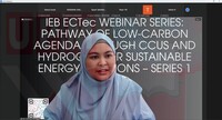 PROGRAM IEB ECTec WEBINAR SERIES: PATHWAY OF LOW-CARBON AGENDA THROUGH CCUS AND HYDROGEN FOR SUSTAINABLE ENERGY SOLUTIONS - SERIES 1