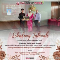 Hadiah Graduan Terbaik Bacelor Sains Perhutanan dengan kepujian